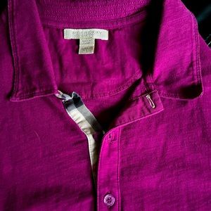 Mens XL Fuchsia Colored Burberry Polo